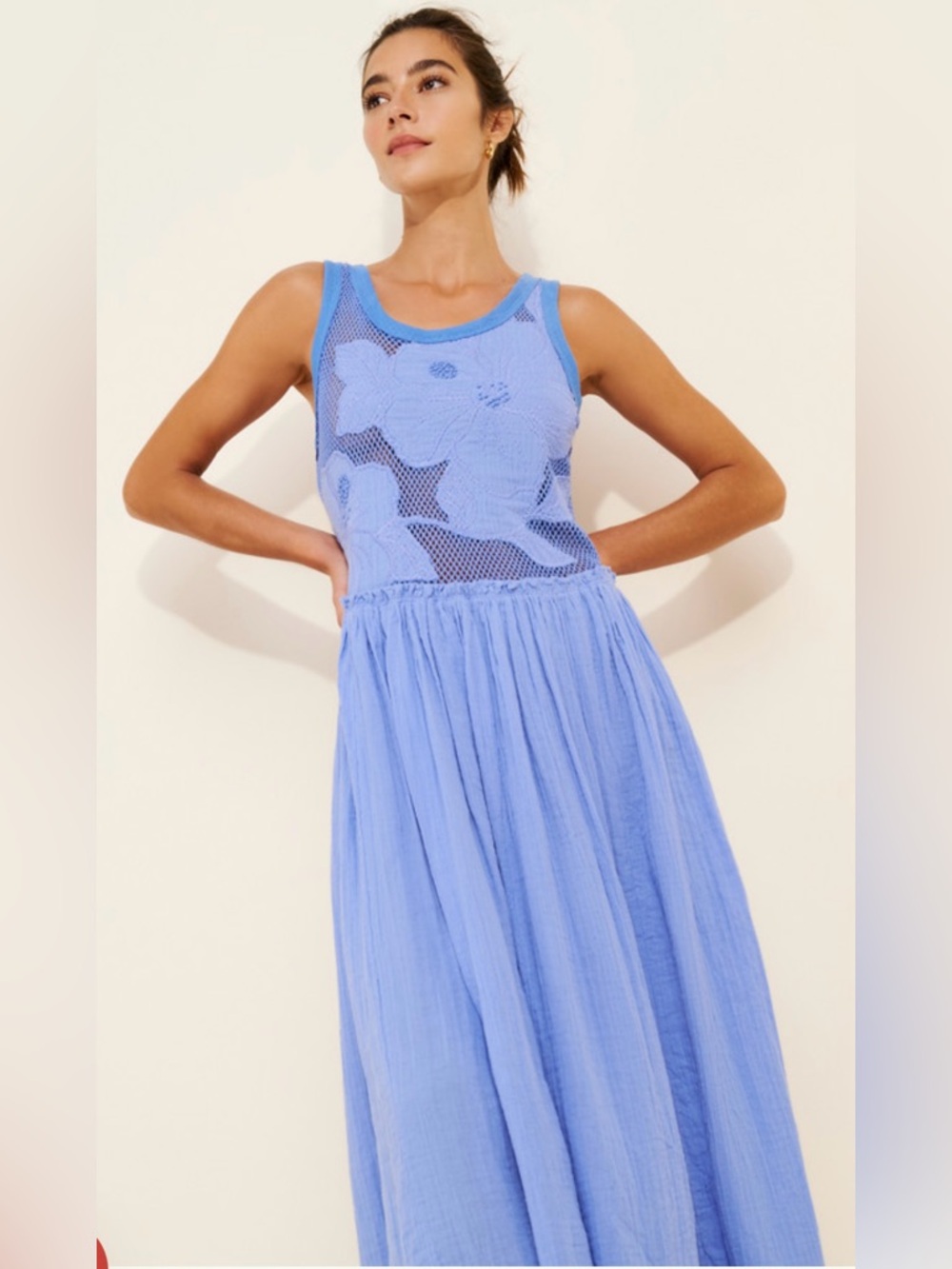 Free People pearl floral maxi dress